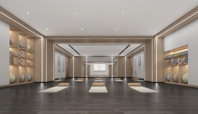现代瑜伽室3D模型下载